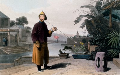 中国の紳士、「絵のように美しいインドへの旅」から中国の方法で、1810 作： Thomas und William Daniell